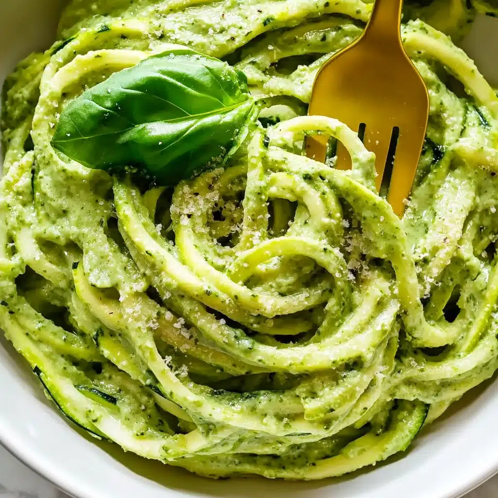 Raw Avocado Pesto Zucchini Noodles Recipe - Recipe Image