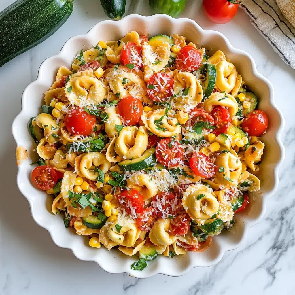 Cheese Tortellini with Summer Veggies Recipe - Recipe Image
