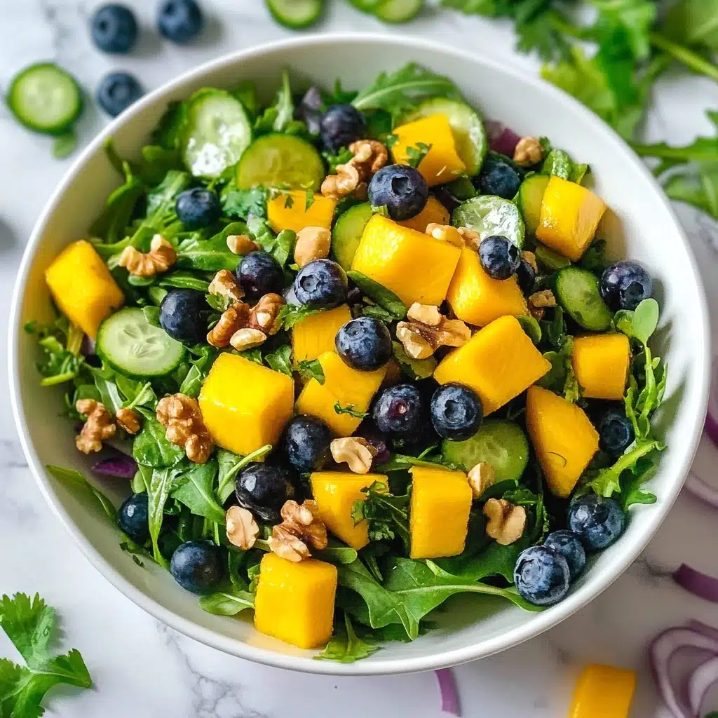 Mango Cucumber Salad with Blueberry and Avocado Recipe - Recipe Image
