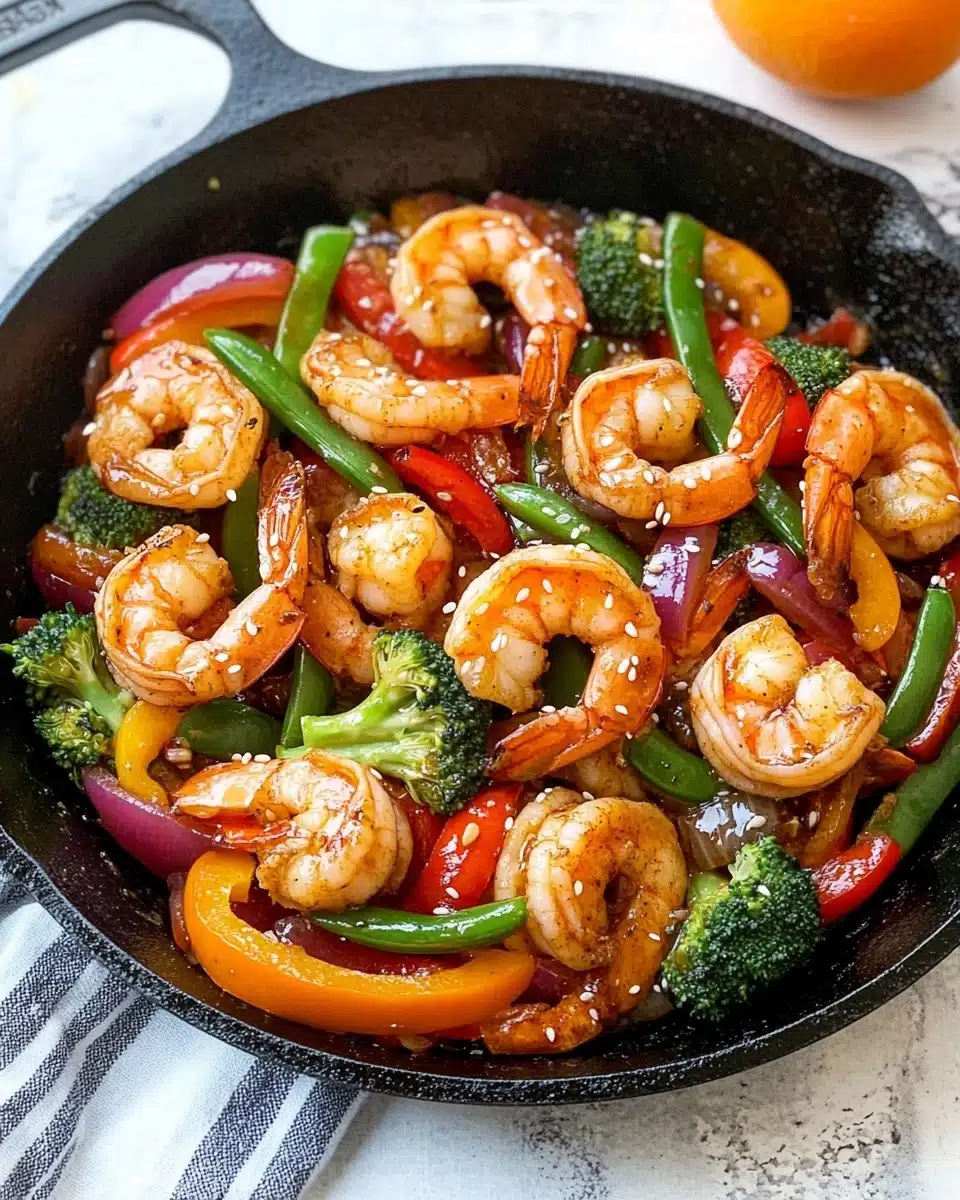 Shrimp Stir Fry with Honey Sriracha Sauce Recipe
