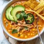 Creamy White Bean Chicken Enchilada Soup Recipe