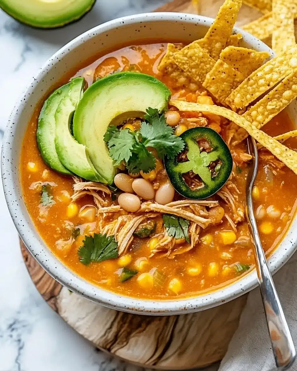 Creamy White Bean Chicken Enchilada Soup Recipe