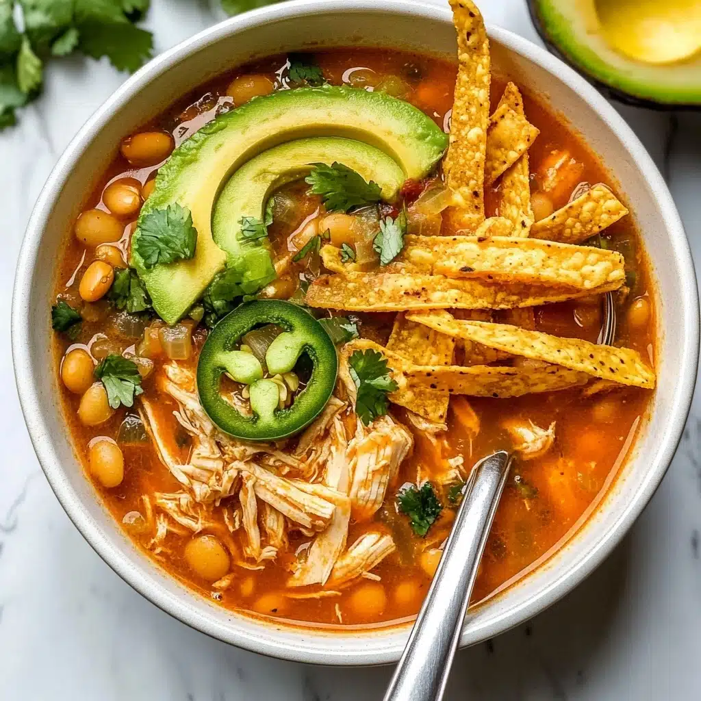 Creamy White Bean Chicken Enchilada Soup Recipe - Recipe Image