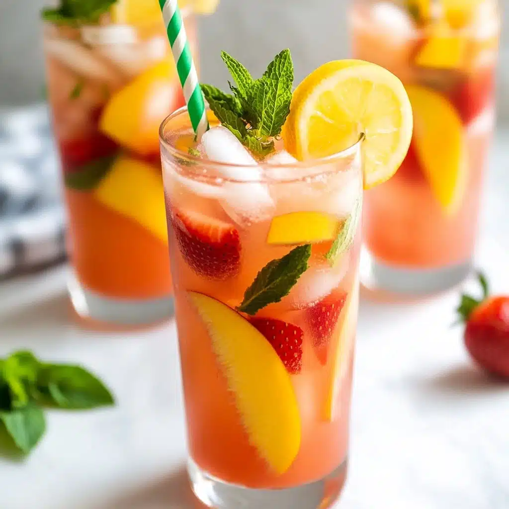 Peach Strawberry Lemonade Recipe - Recipe Image