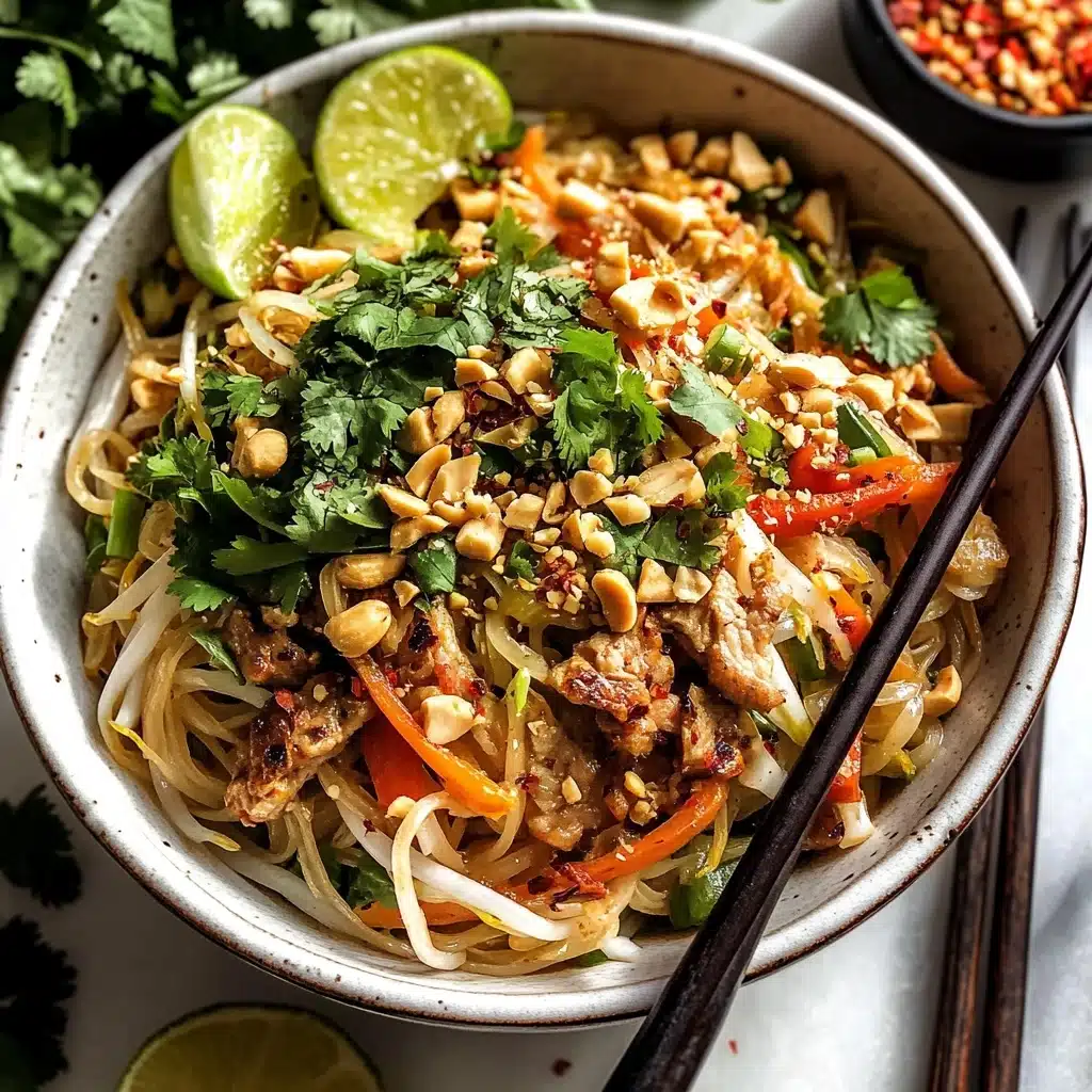 Garlic Butter Chicken Pad Thai Recipe - Recipe Image