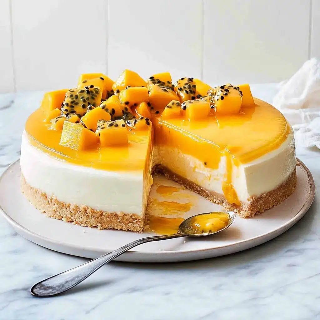 No Bake Mango Cheesecake Recipe - Recipe Image