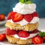 Olive Oil Shortcakes with Sumac Macerated Strawberries and Whipped Labneh Recipe