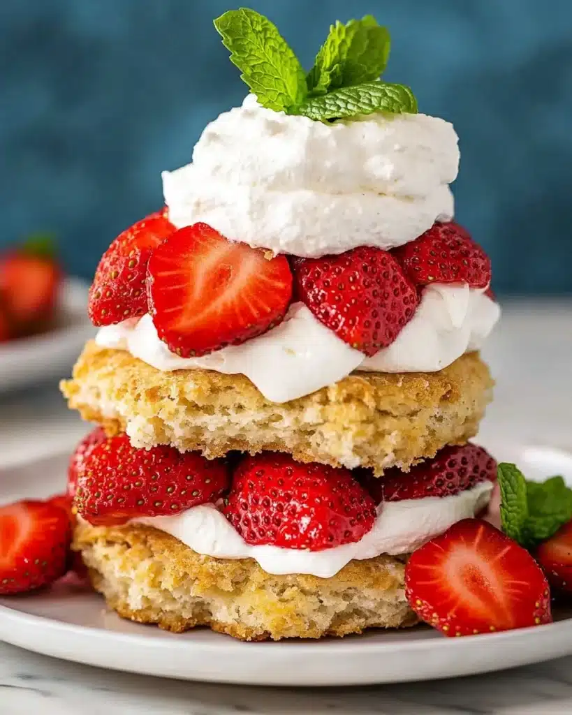 Olive Oil Shortcakes with Sumac Macerated Strawberries and Whipped Labneh Recipe