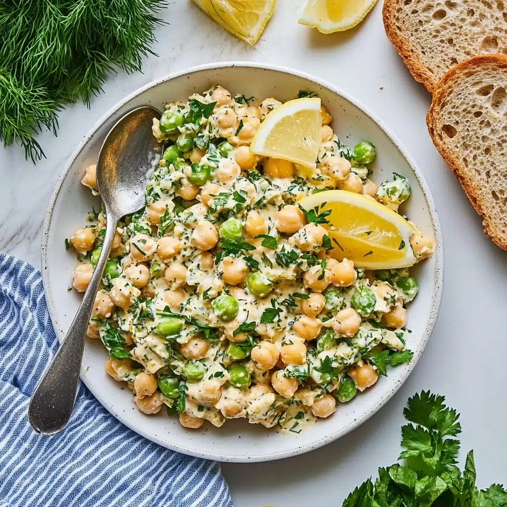 Creamy Greek Chickpea Salad Recipe - Recipe Image