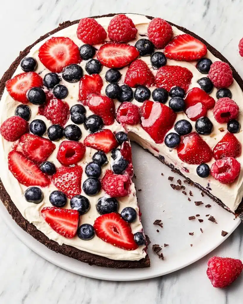 Berry Brownie Pizza Recipe