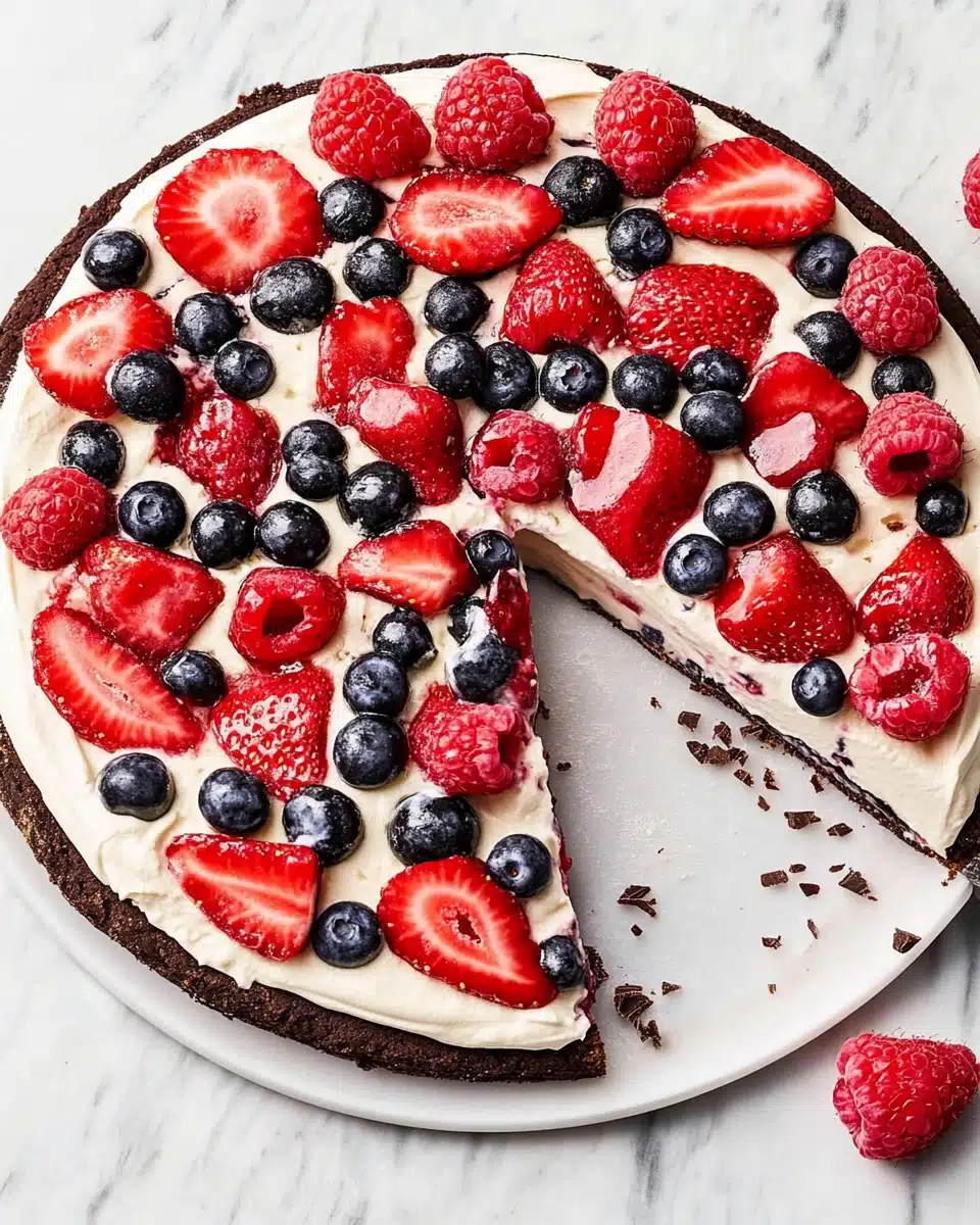 Berry Brownie Pizza Recipe