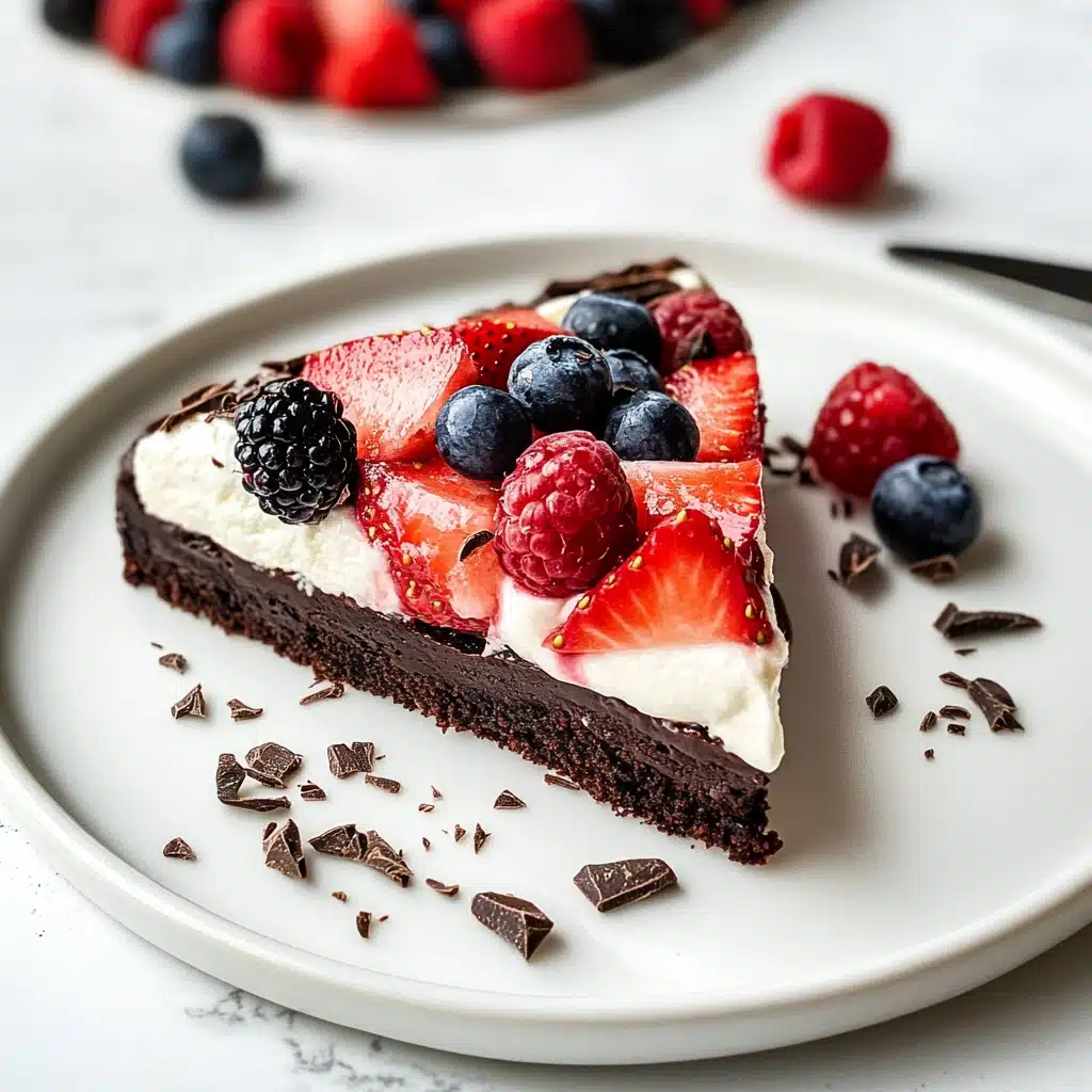 Berry Brownie Pizza Recipe - Recipe Image