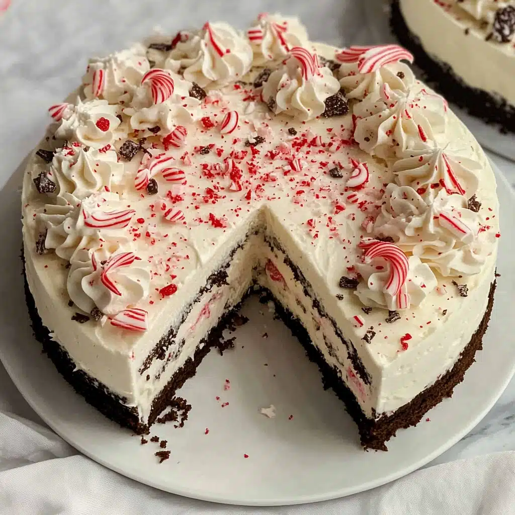 No Bake Peppermint Oreo Cheesecake Recipe - Recipe Image