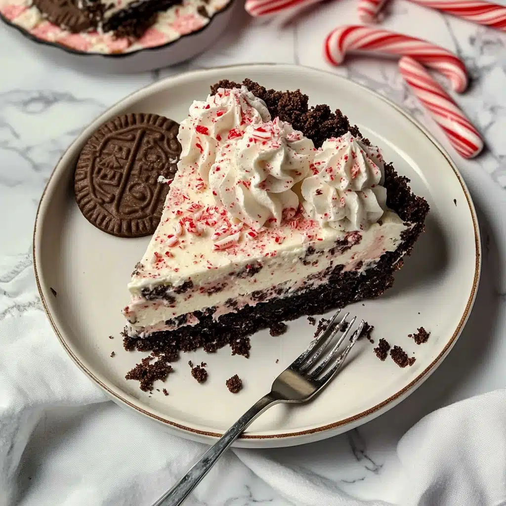 No Bake Peppermint Oreo Cheesecake Recipe - Recipe Image