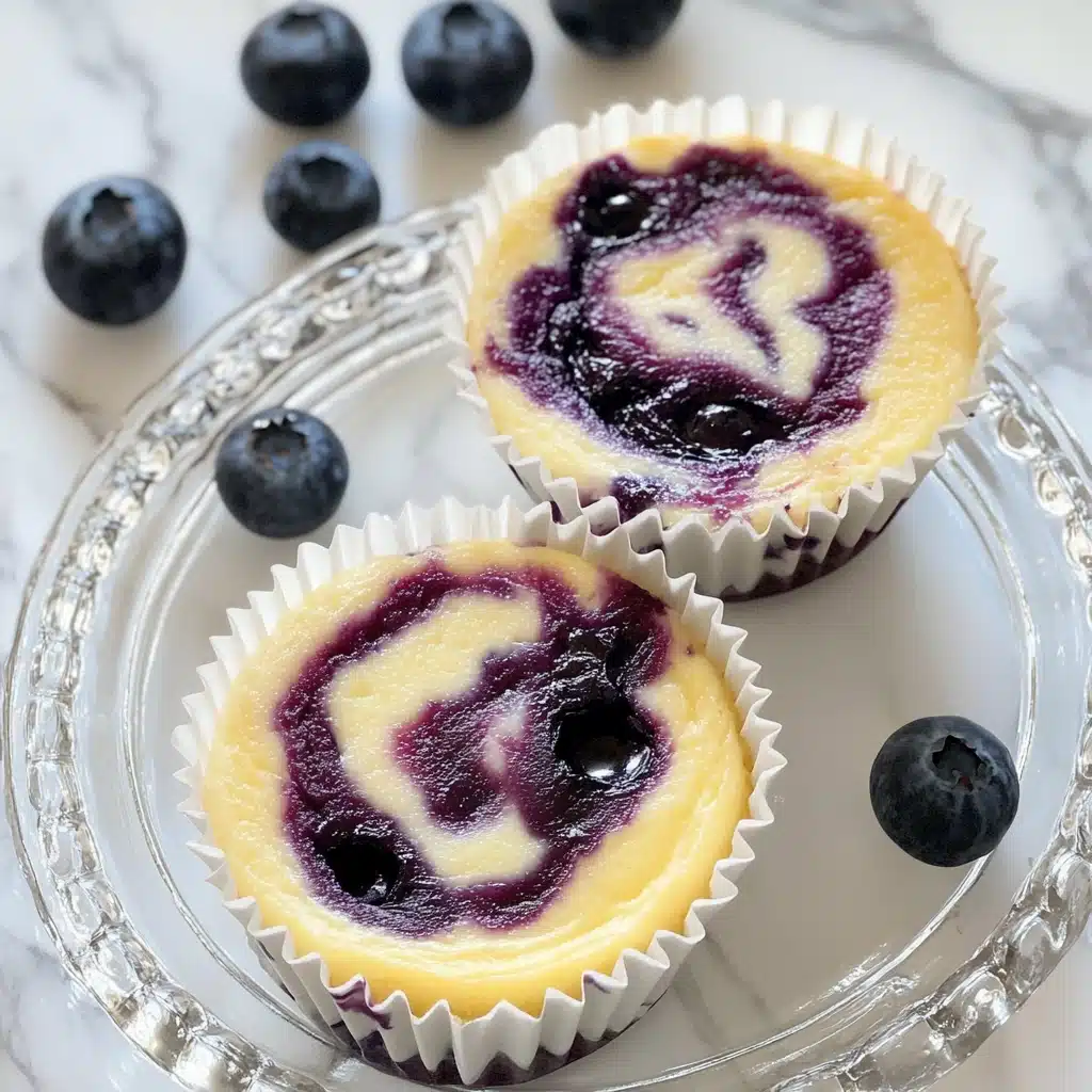 Mini Blueberry Cheesecakes Recipe - Recipe Image