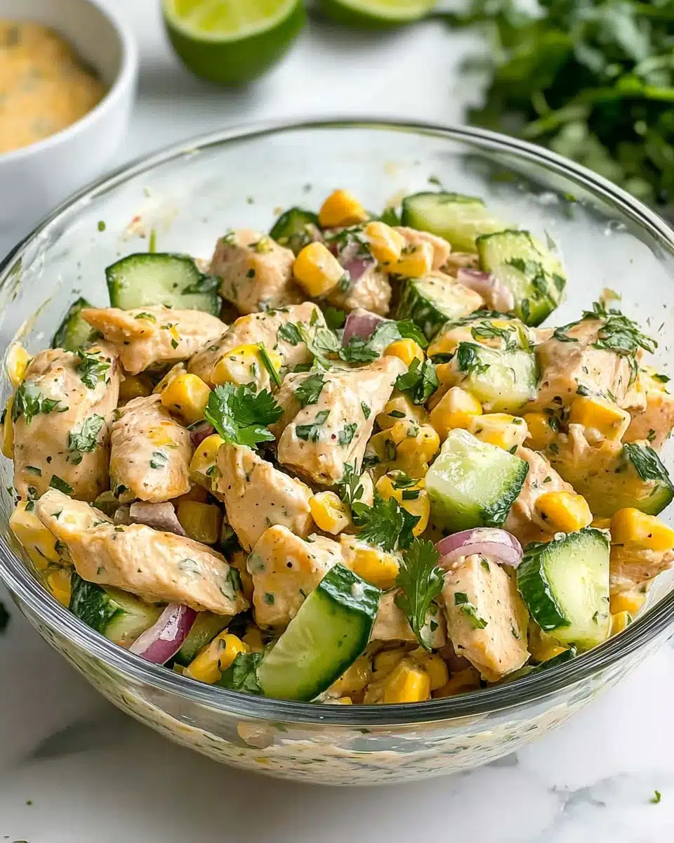 Creamy Cucumber Street Corn Salad Recipe