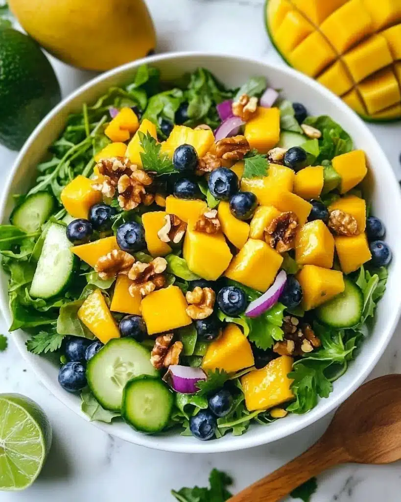 Mango Cucumber Salad with Blueberry and Avocado Recipe