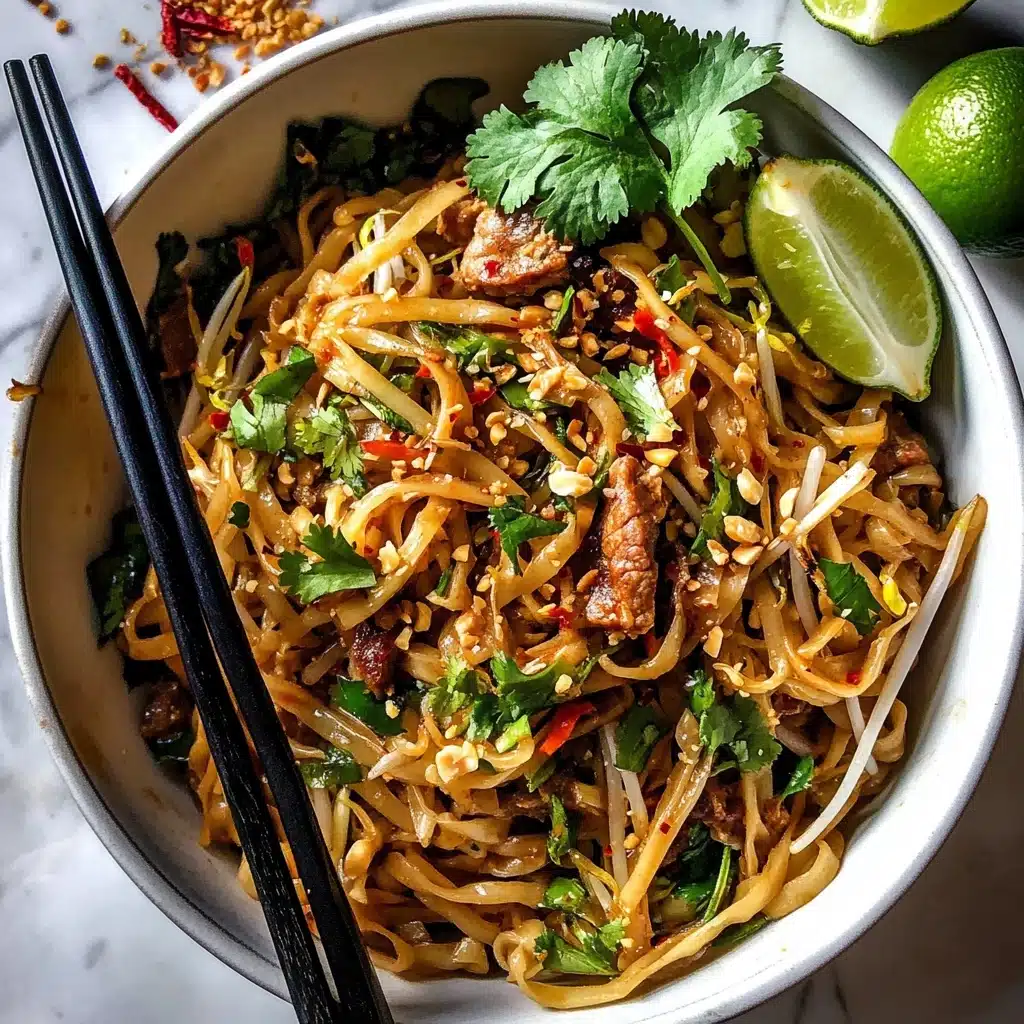 Garlic Butter Chicken Pad Thai Recipe - Recipe Image