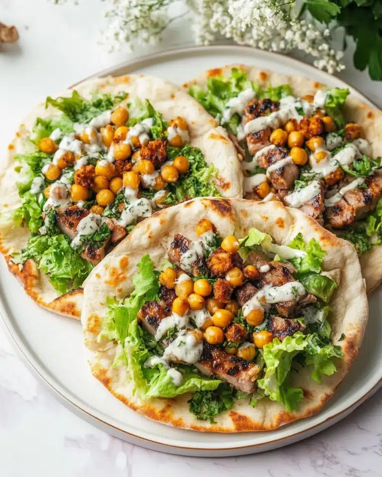 Charred Chicken Caesar Flatbreads Recipe