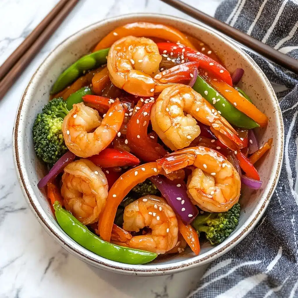Shrimp Stir Fry with Honey Sriracha Sauce Recipe - Recipe Image
