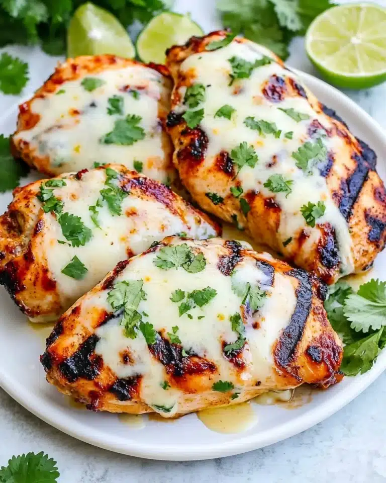 Grilled Salsa Verde Chicken with Pepper Jack Recipe