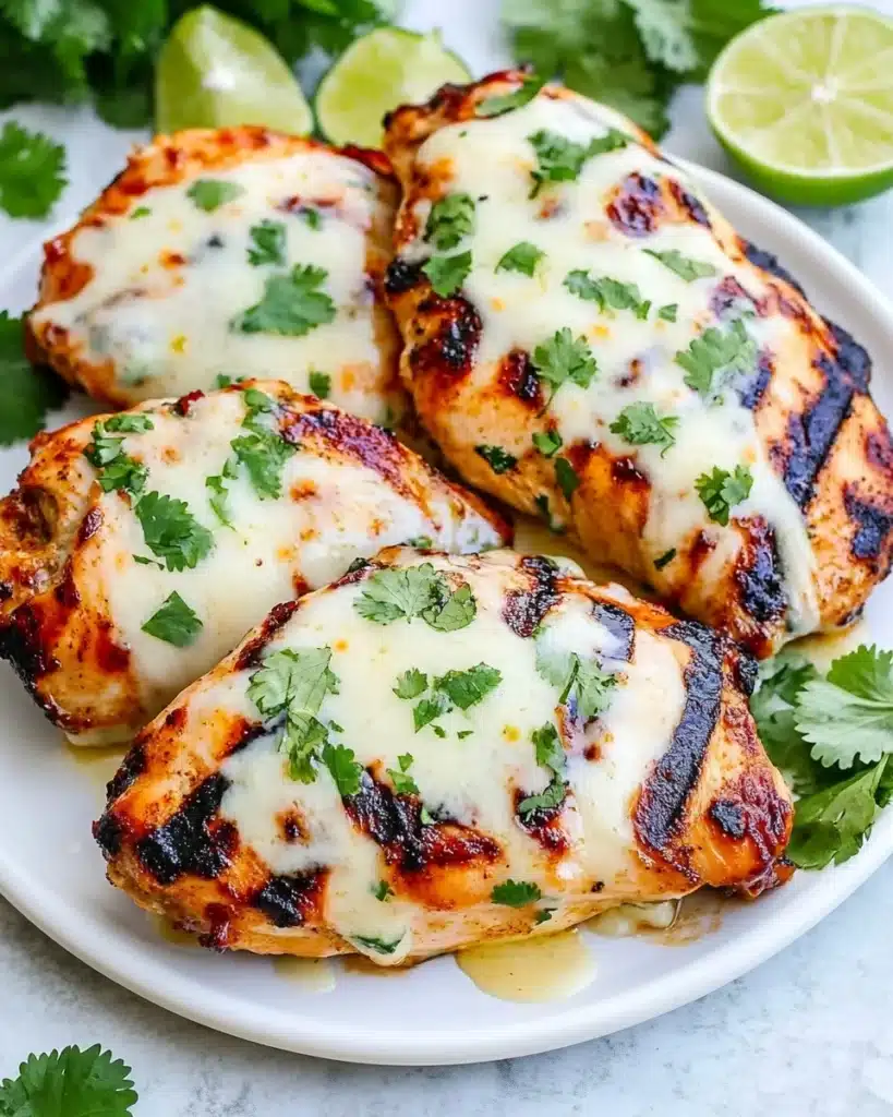 Grilled Salsa Verde Chicken with Pepper Jack Recipe
