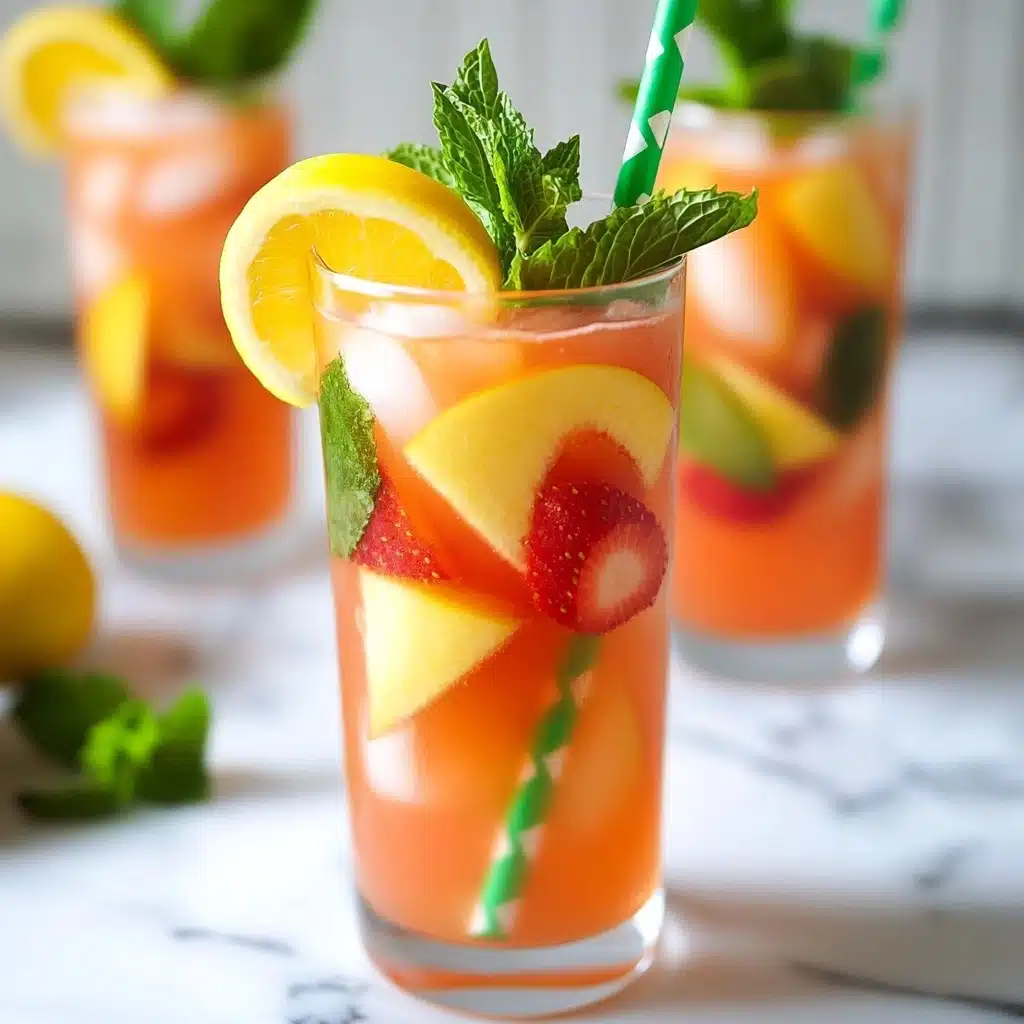 Peach Strawberry Lemonade Recipe - Recipe Image