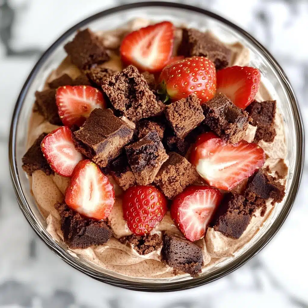 Strawberry Brownie Trifle Recipe - Recipe Image
