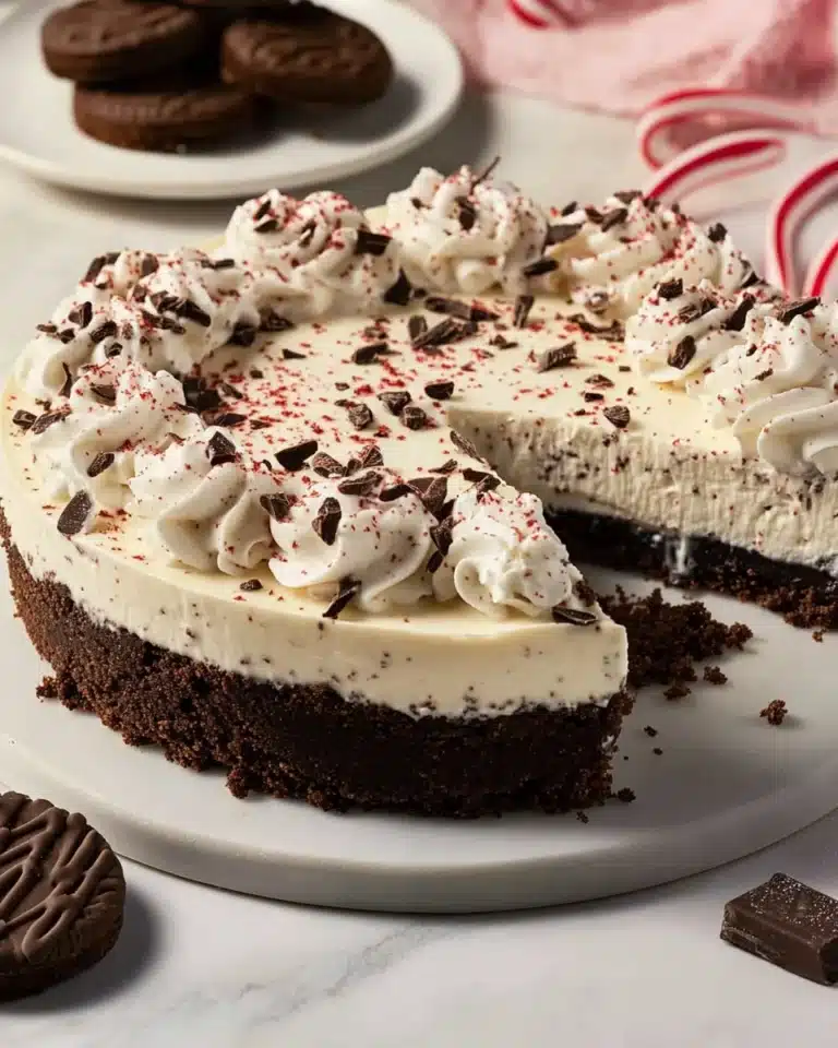 No Bake Peppermint Oreo Cheesecake Recipe