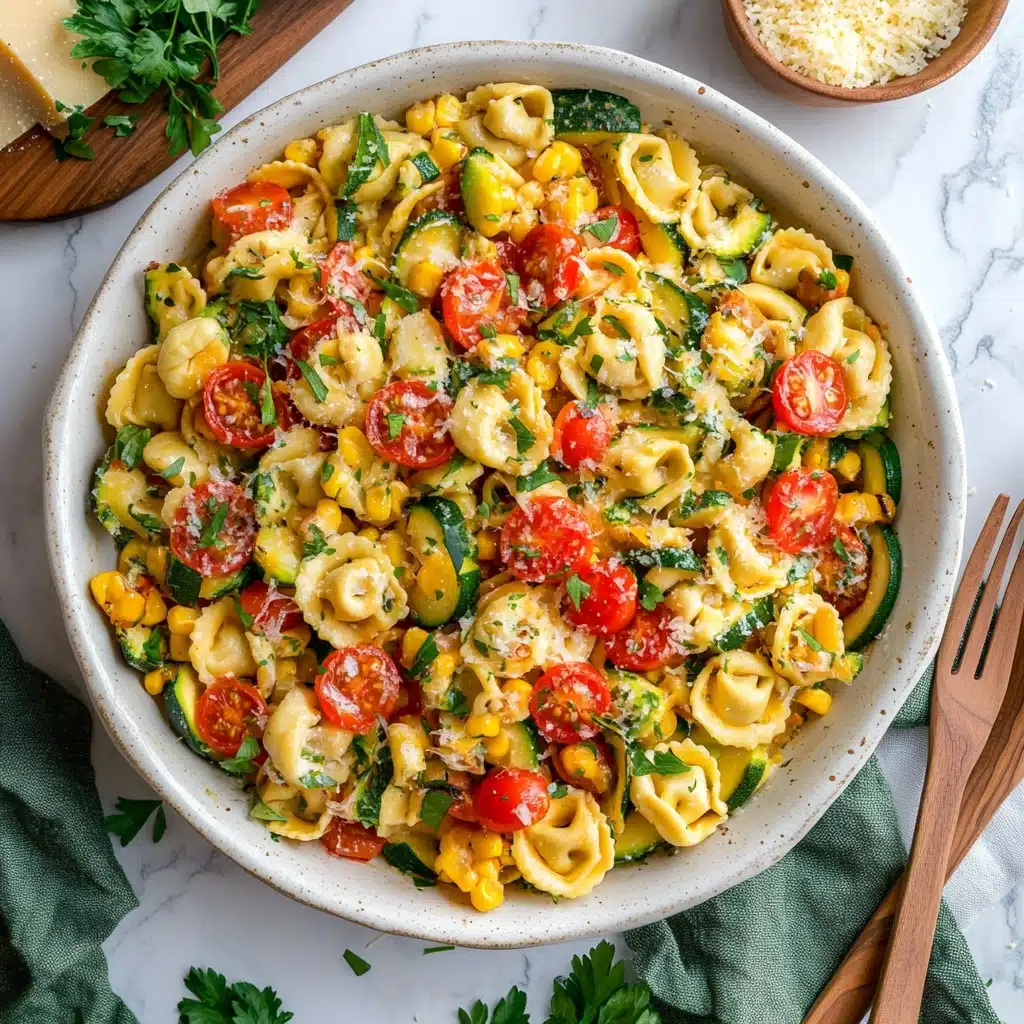 Cheese Tortellini with Summer Veggies Recipe - Recipe Image