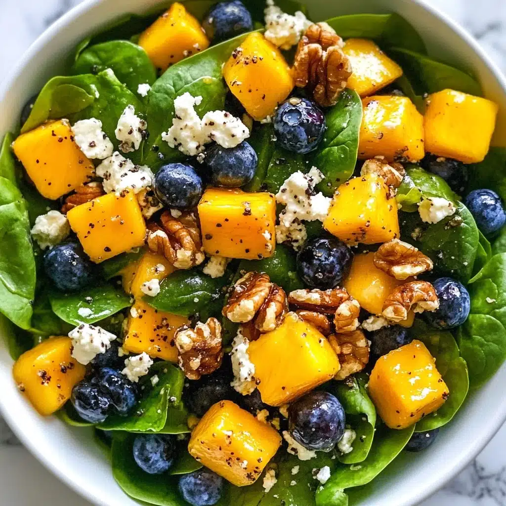 Mango Salad with Spinach and Blueberries Recipe - Recipe Image