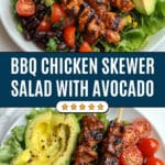 Grilled BBQ Chicken Skewer Salad Recipe