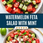 Watermelon Salad Recipe with Feta and Cucumber Recipe