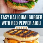 Halloumi Burger (with Smoky Red Pepper Aioli) Recipe
