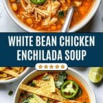 Creamy White Bean Chicken Enchilada Soup Recipe