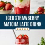 Iced Strawberry Matcha Latte Recipe