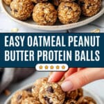 Oatmeal Peanut Butter Protein Balls Recipe