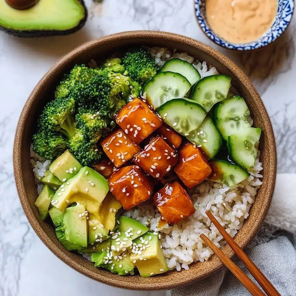 Crispy Bang Bang Salmon Bites Bowls Recipe - Recipe Image