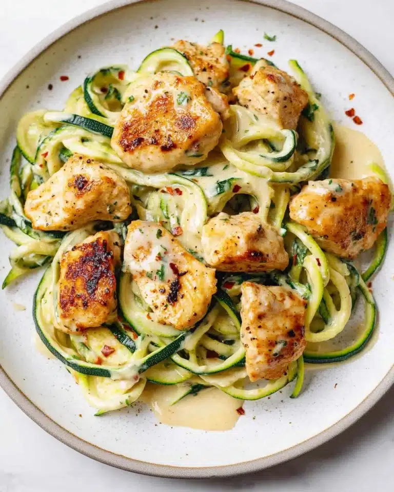 Chicken Alfredo with Zucchini Noodles Recipe