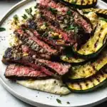 Grilled Steak and Zucchini with Whipped Feta Recipe