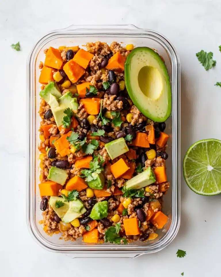 Ground Turkey Skillet with Sweet Potatoes and Black Beans Recipe