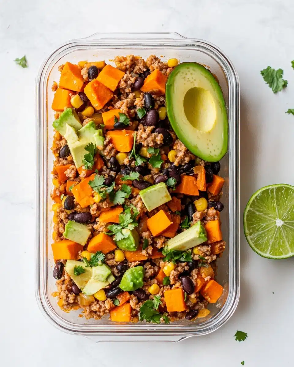 Ground Turkey Skillet with Sweet Potatoes and Black Beans Recipe