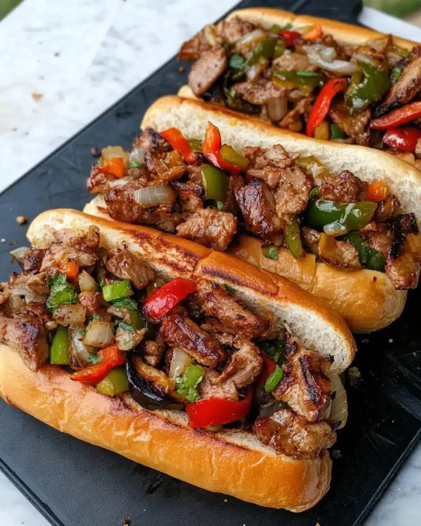 Blackened Chicken Thigh Cheesesteak Recipe with Creamy Cajun Sauce Recipe