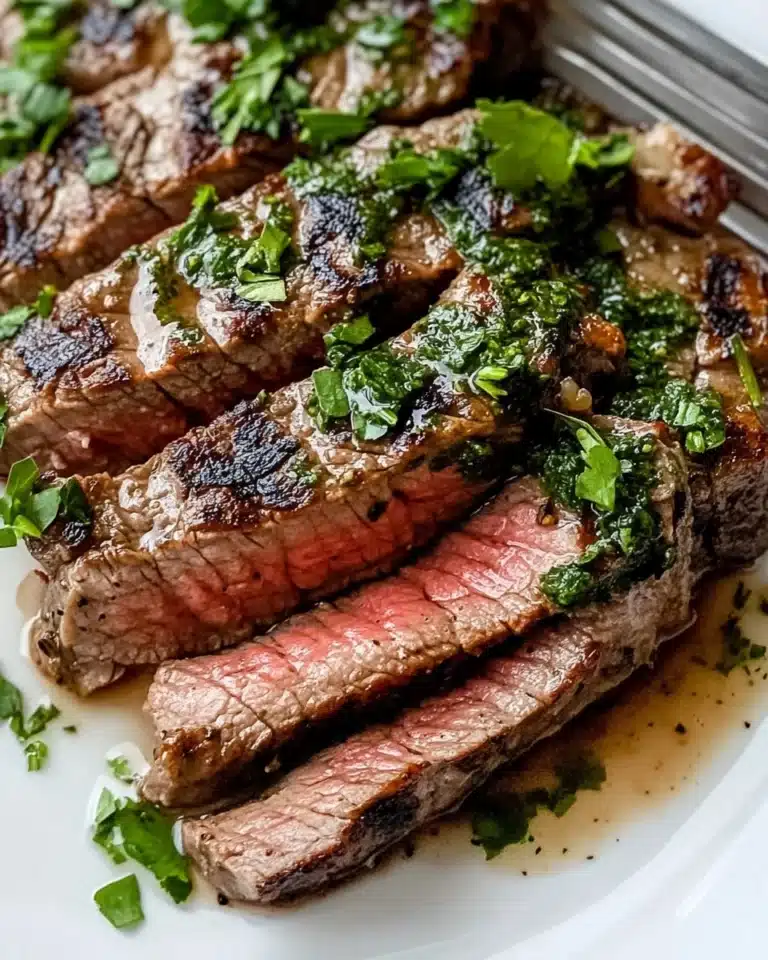 Brazilian Skirt Steak with Chimichurri Sauce Recipe