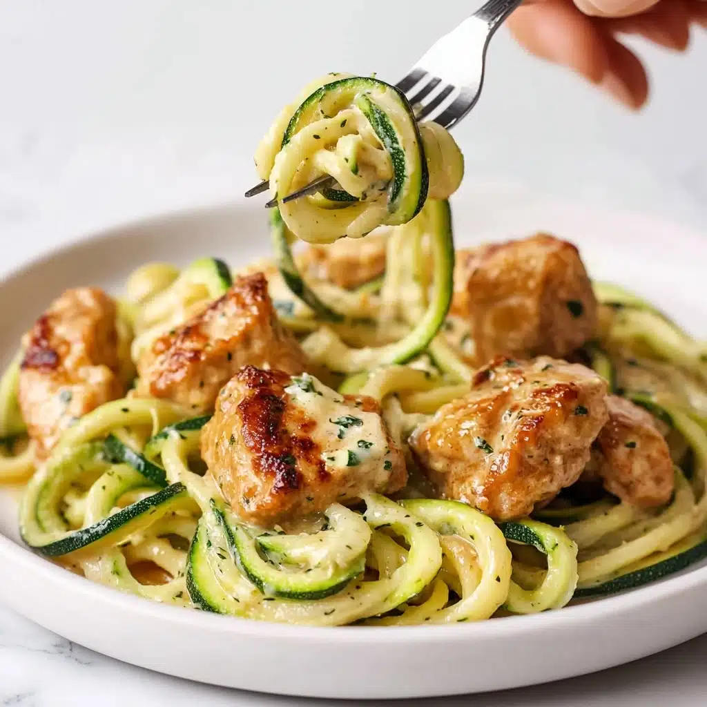 Chicken Alfredo with Zucchini Noodles Recipe - Recipe Image