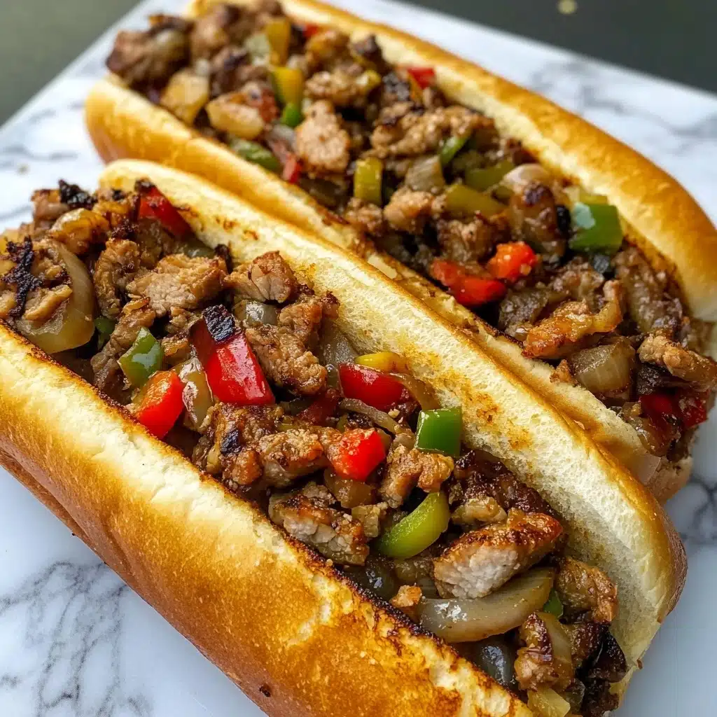 Blackened Chicken Thigh Cheesesteak Recipe with Creamy Cajun Sauce Recipe - Recipe Image