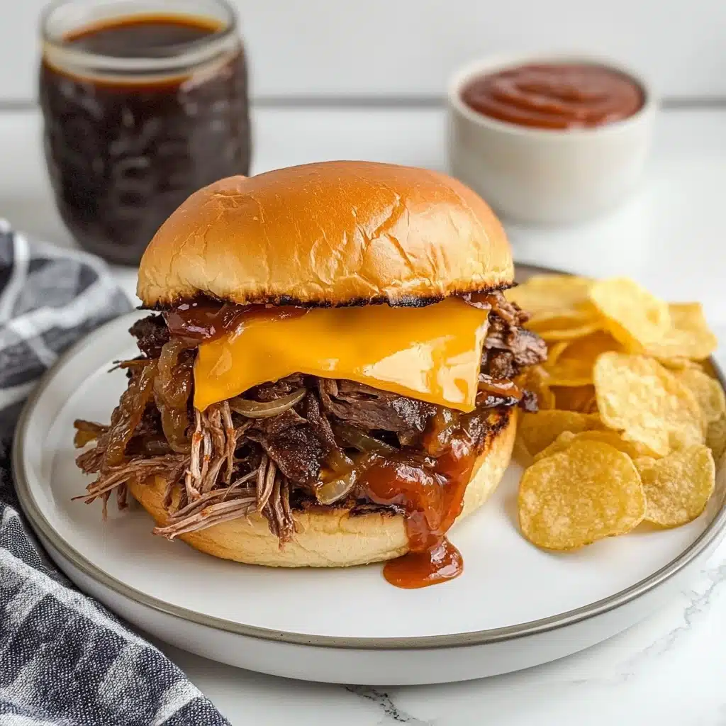 Slow Cooker Beef and Cheddar Sandwiches Recipe - Recipe Image