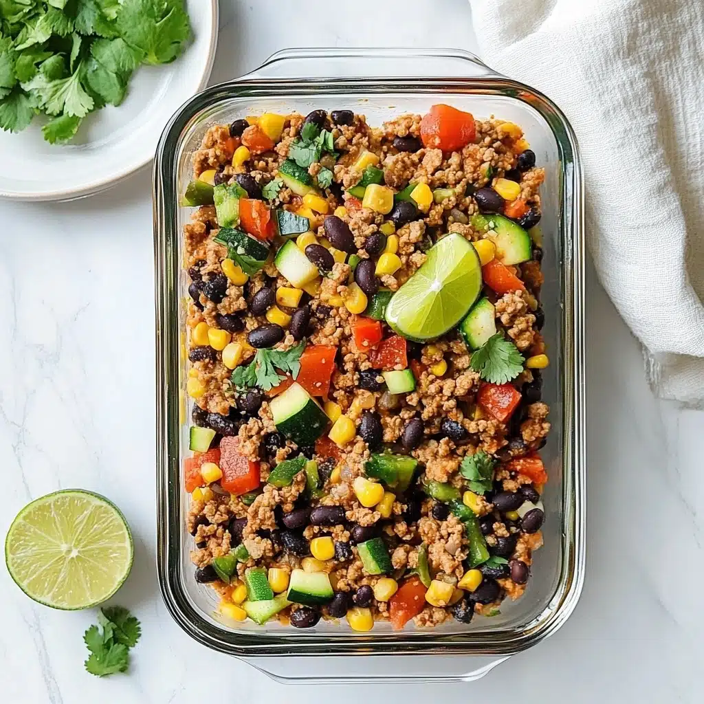 Ground Turkey Skillet with Zucchini, Corn, Black Beans, and Tomato Recipe - Recipe Image