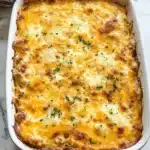 Butter Biscuit Breakfast Bake with Sausage, Egg, and Cheese Recipe