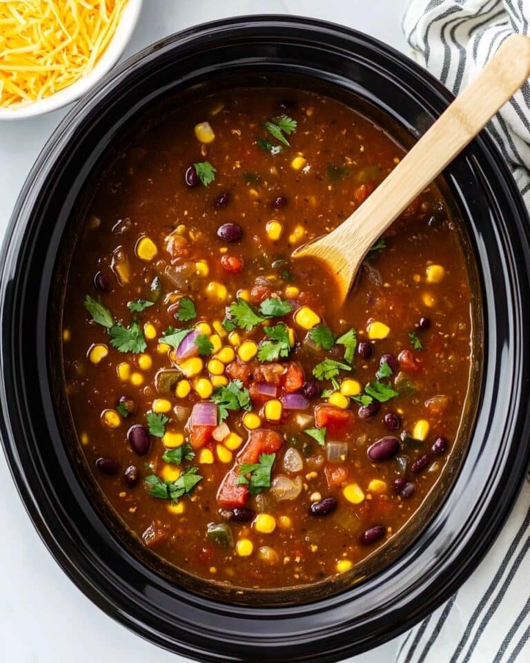 Easy Slow Cooker Taco Soup Recipe